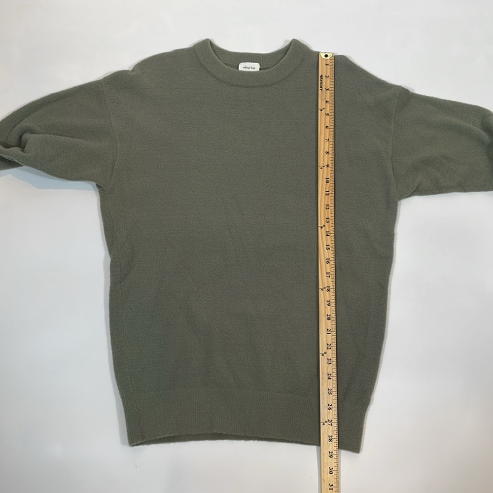Aritzia Wilfred Free Relaxed Fit Sweater Size S Crewneck Sage Green Super Soft - Picture 6 of 9
